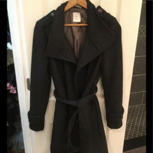 Grey Wool Gap Peacoat Winter Wool Jacket Coat